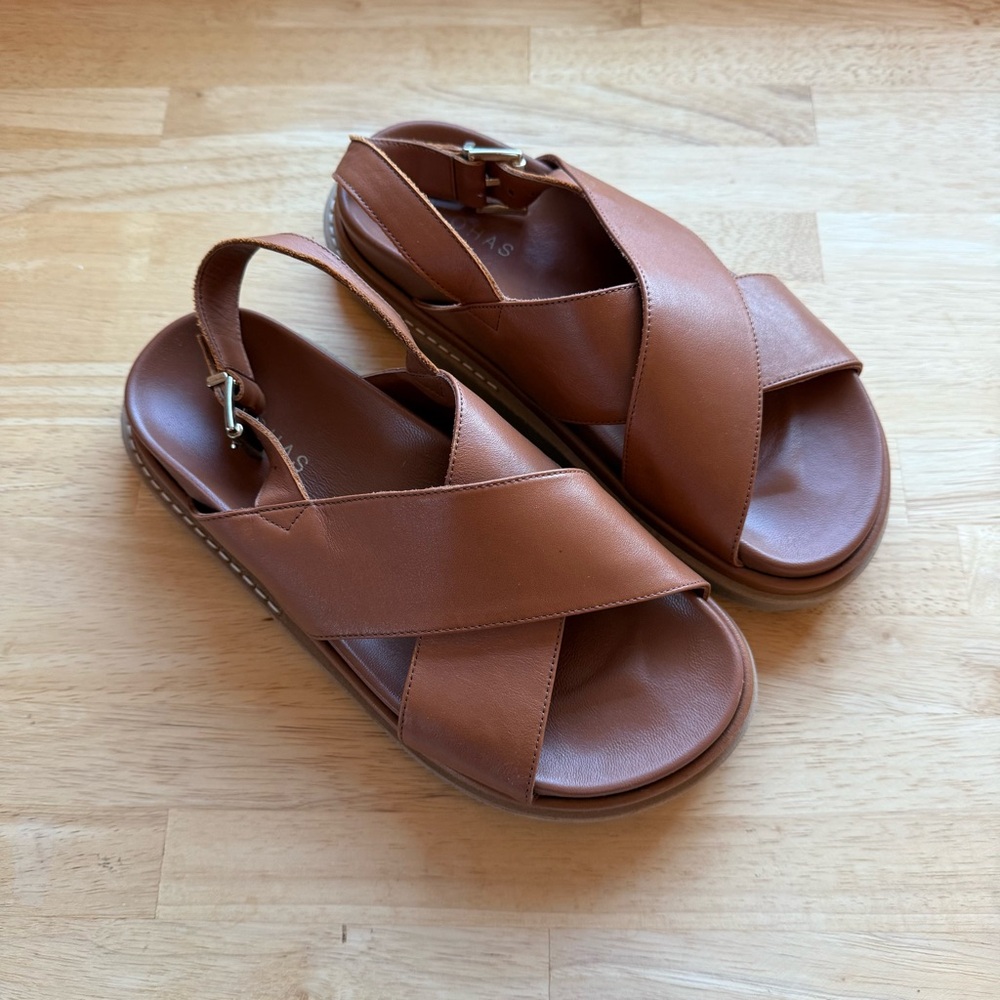 Alohas Marshmallow Sandals Leather Tan Size 36